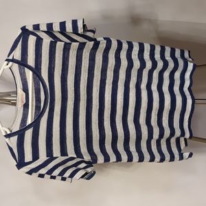 100% linen striped top